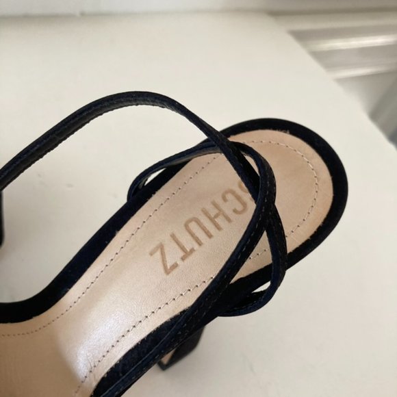 NIB Schutz Free People Peaky Black Embellished Heeled Sandals Sz 8 - Picture 7 of 11